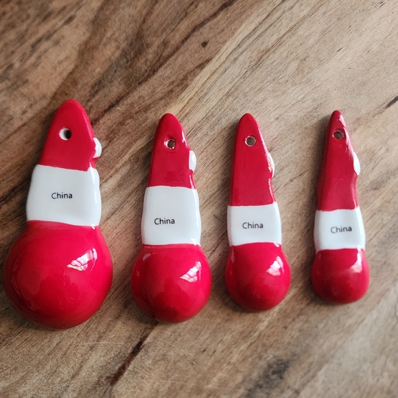 Santa Claus Ceramic Measuring Spoons - Picture 2 of 8